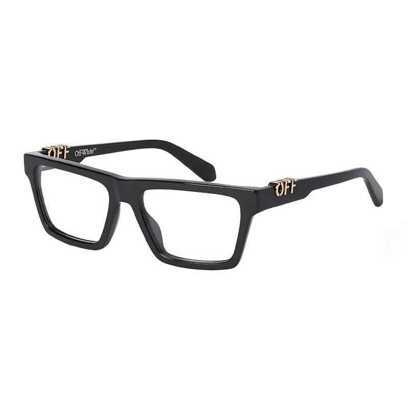 Off-White Eyeglasses Rectangle Full Rim, Black Frame and Clear Blue Light Block Lens OERJ07BSTYLE7B1000