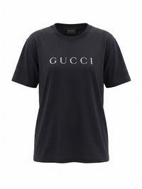 Gucci Gucci Women Cotton Jersey T-Shirt With Glitter Print