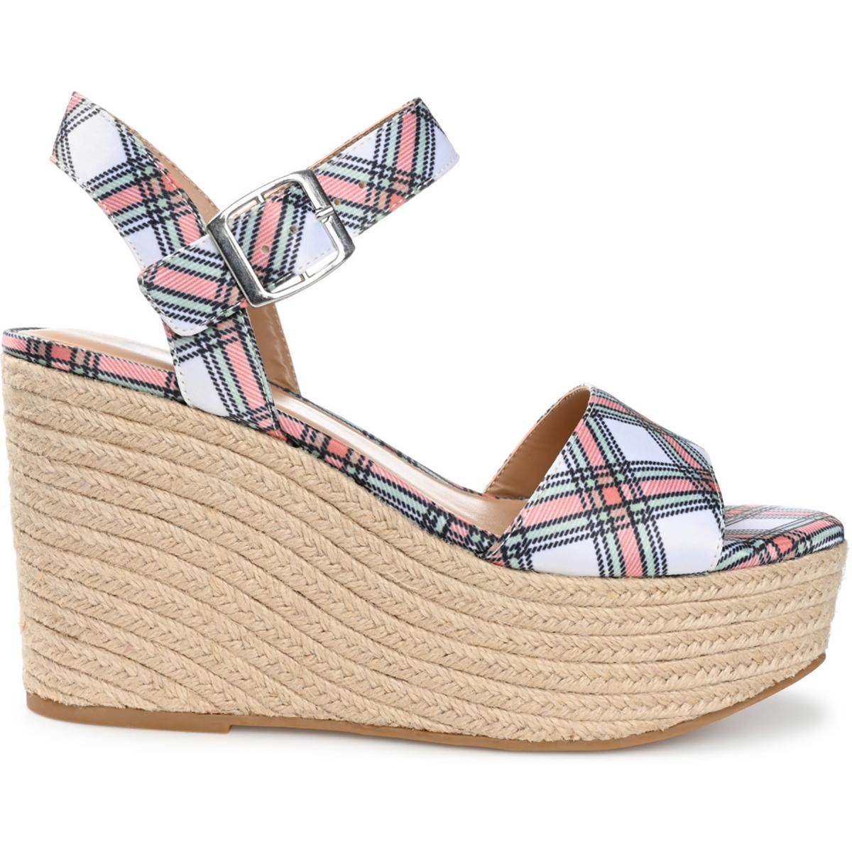 Pearrl Womens Canvas Wedge Sandals