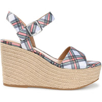 Pearrl Womens Canvas Wedge Sandals
