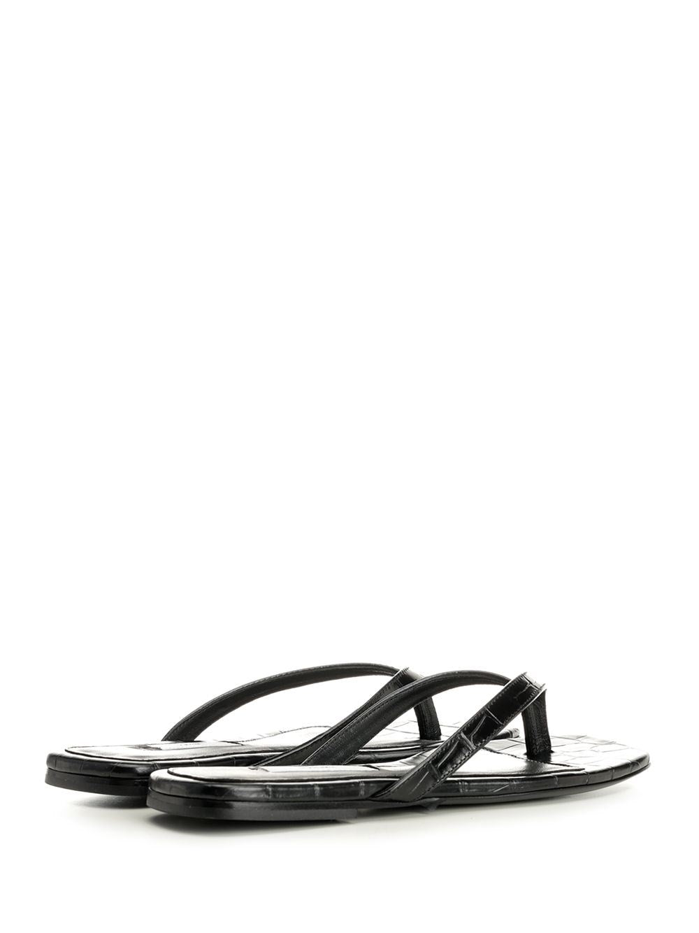 Toteme Toteme Women Croco-Embossed Flip Flops