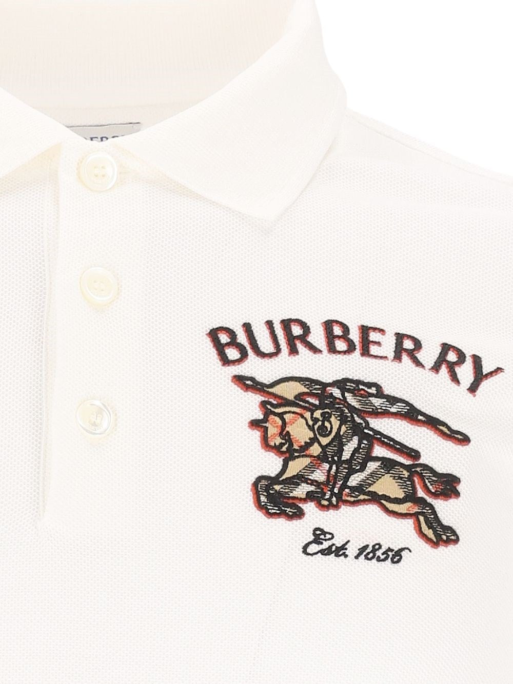 Burberry Men Cotton Polo Shirt With Knight Check