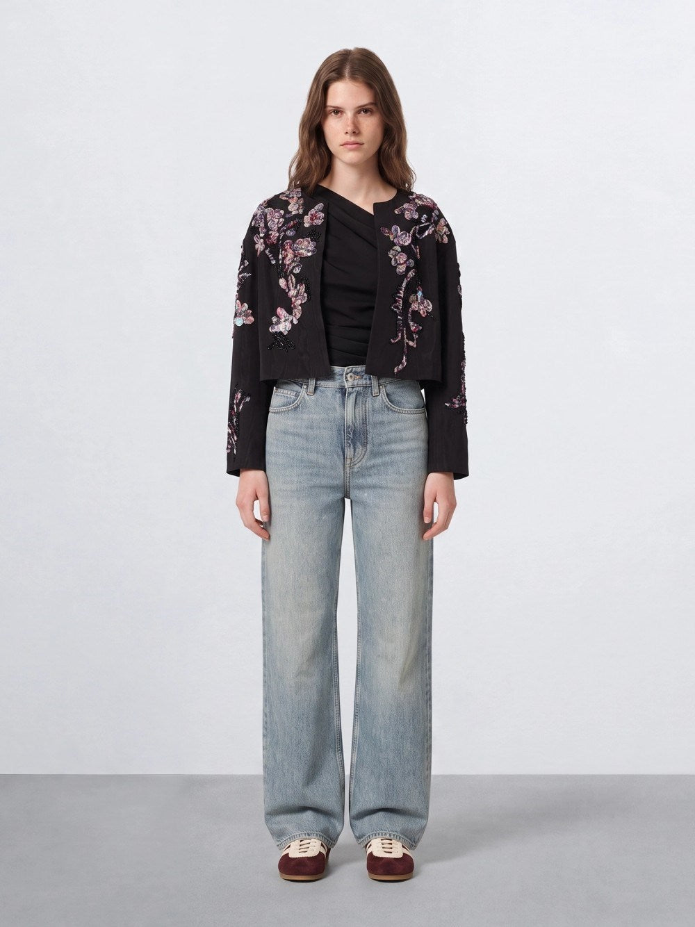 Dries Van Noten Women Vonda Short Jacket With Embroidery