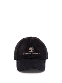 Brunello Cucinelli Men Suede Baseball Cap