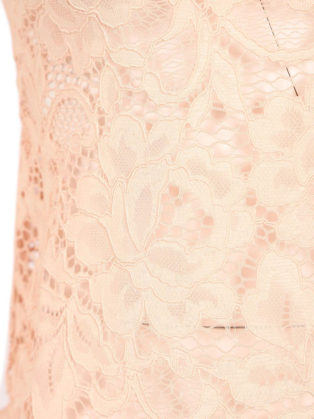Self-Portrait Women Beige Bodysuit In Flesh-Colored Lace