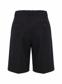 Saint Laurent Women Tailored Bermuda Shorts In Black Wool