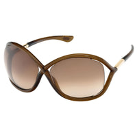 Tom Ford Sunglasses Geometric Semi Rim, Transparent Grey Frame and Gradient Smoke Lens FT00090B5