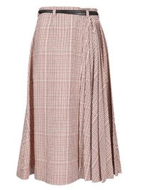 Bottega Veneta Women Checked Midi Skirt