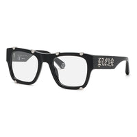 Philipp Plein Eyeglasses Square Full Rim, Brown Frame and Clear Demo Lenses Lens VPP042W0722