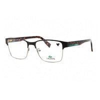 Lacoste Eyeglasses Square Full Rim, Matte Black Frame and Clear Demo Lens Lens L2286002