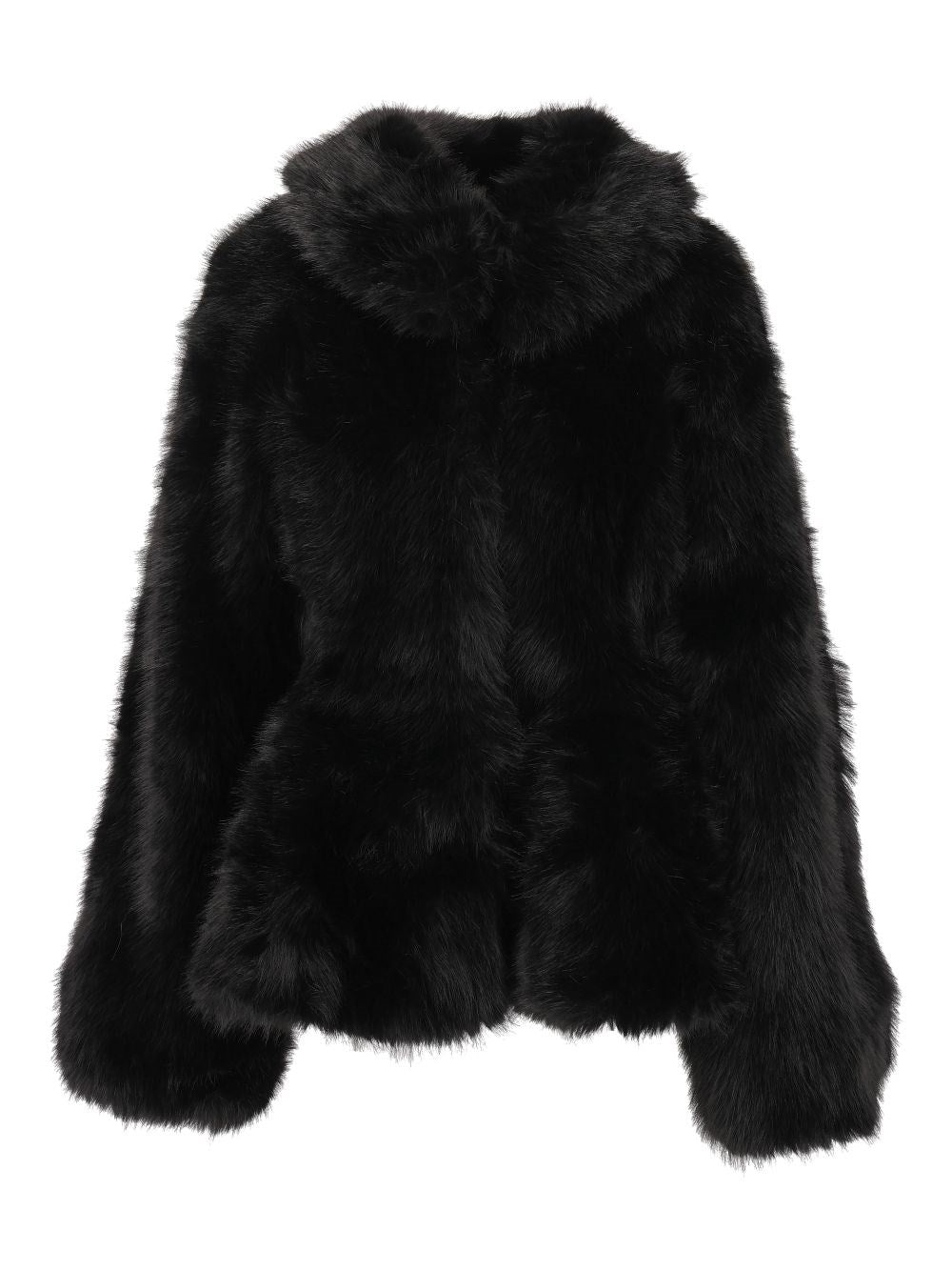 Rotate Women Faux Fur Flared Faux Fur Jacket