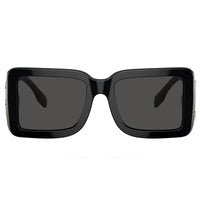 Burberry Sunglasses Square Full Rim, Black Gold Frame and Dark Grey Lens BE4406U300187