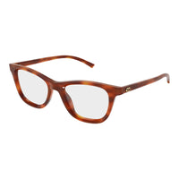Gucci Gucci Eyeglasses Square Full Rim, Havana Frame and Clear Demo Lenses Lens GG1945O002