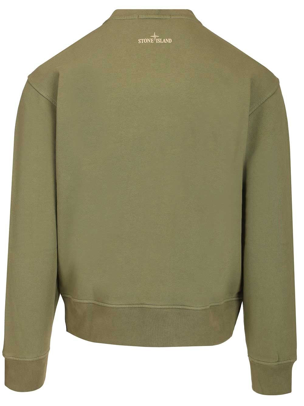 Stone Island Men Organic Cotton Crewneck Sweatshirt