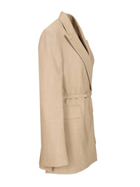 Sportmax Women Long Double-Breasted Wool Blazer