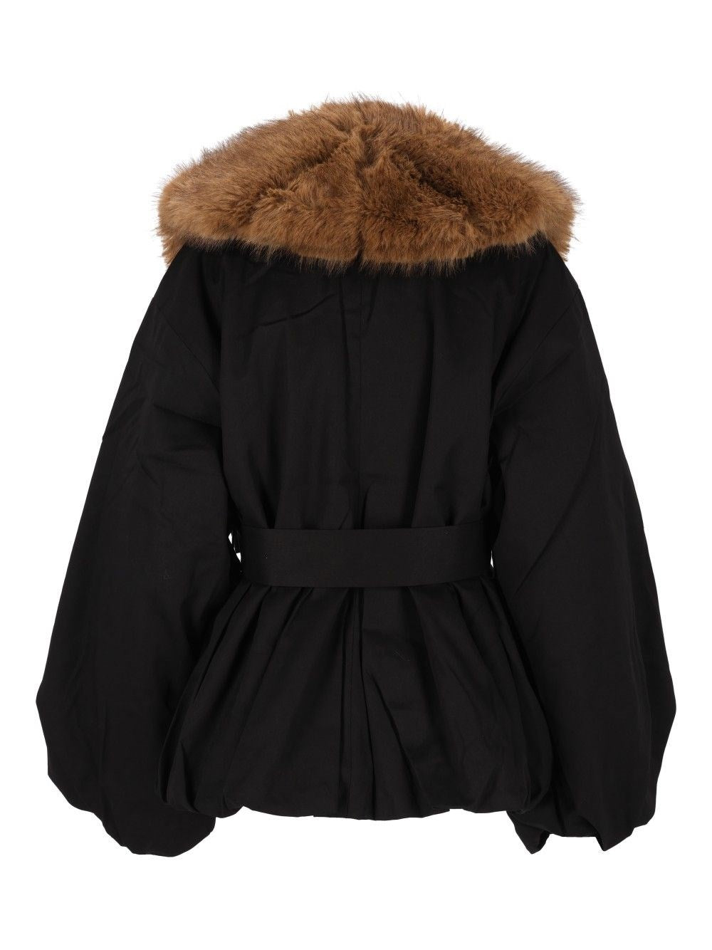 Rotate Women Contrasting Faux Fur Collar Jacket