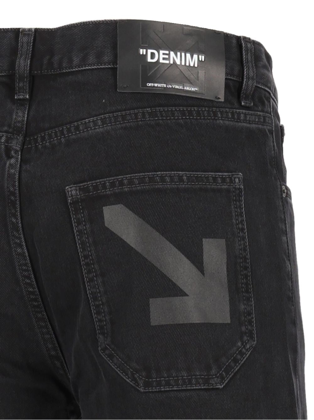 Off-White Men Half Arrow Slim-Fit Relaxed Jeans