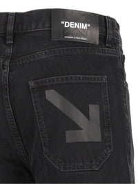 Off-White Men Half Arrow Slim-Fit Relaxed Jeans
