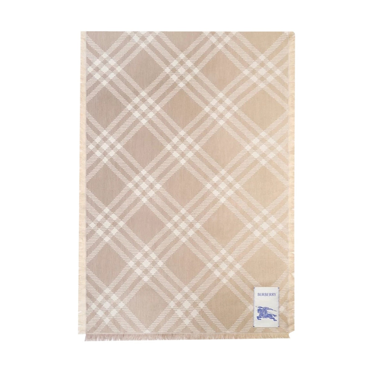 Burberry Women Degrade' Check Scarf In Wool And Silk