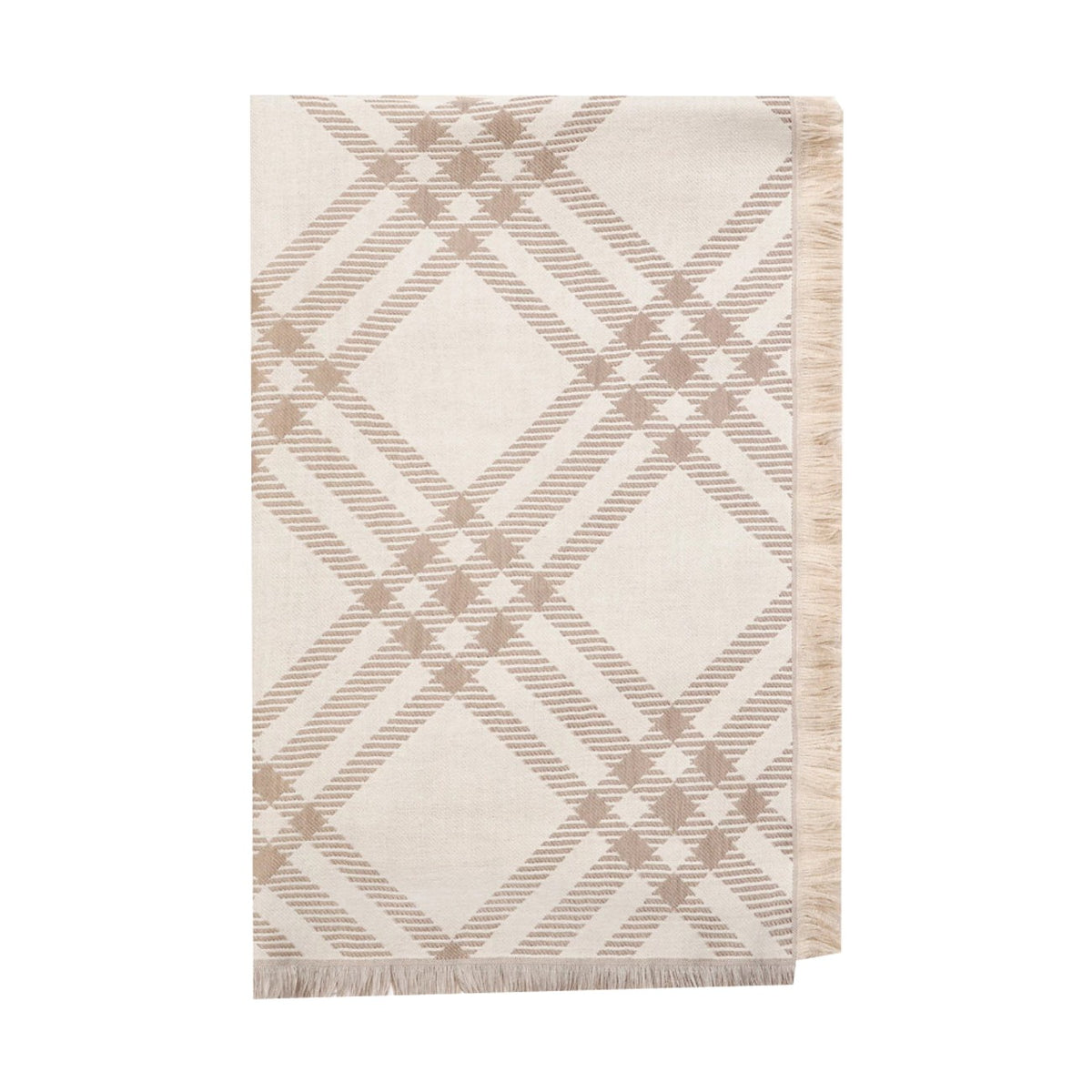Burberry Women Degrade' Check Scarf In Wool And Silk