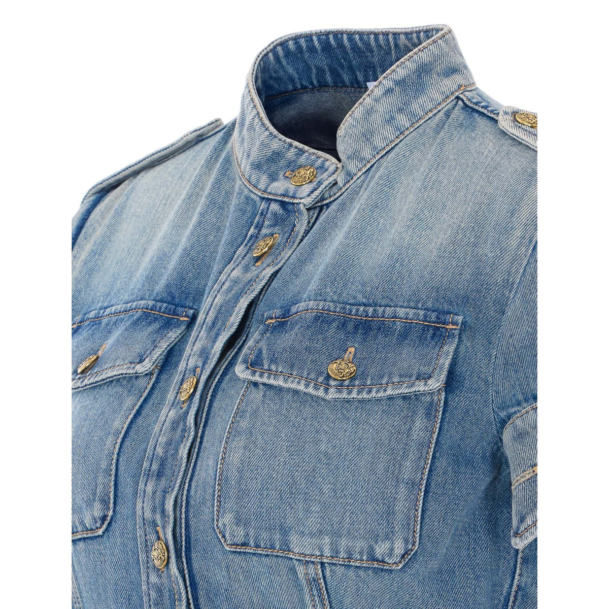 Mcqueen Women Denim Mini Dress