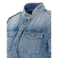 Mcqueen Women Denim Mini Dress