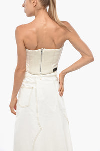 Amiri Denim Tube Top with Back Zip