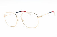 Gucci Gucci Eyeglasses Geometric Full Rim, Gold Frame and Clear Demo Lenses Lens GG0396O001