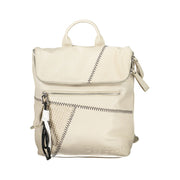 Desigual Beige Chic Backpack with Contrasting Women's Details