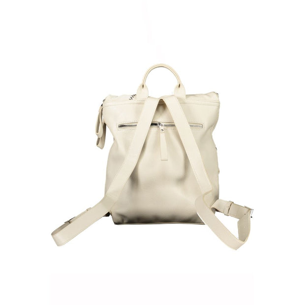 Desigual Beige Chic Backpack with Contrasting Women's Details
