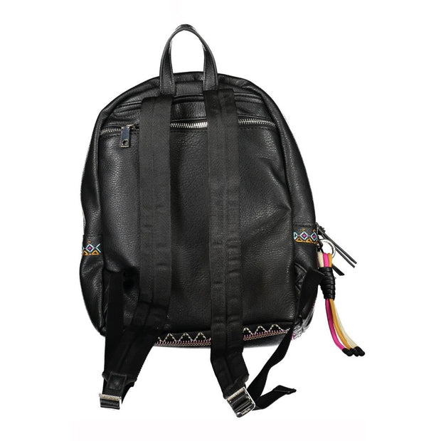 Desigual Chic Black Contrast Detail Women's Backpack