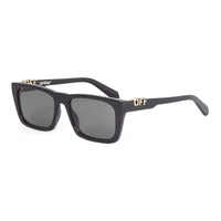 Off-White Off-White Sunglasses Square Full Rim, Striped Blue Frame and Dark Grey Lens OERI13EALBANY4407