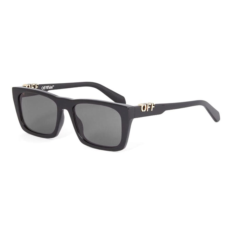 Off-White Off-White Sunglasses Square Full Rim, Striped Blue Frame and Dark Grey Lens OERI13EALBANY4407
