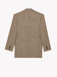 Saint Laurent Women Double Breasted Jacket In Prince Of Wales Puppytooth Wool