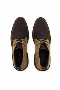 DANIELA FARGION Brown Suede Reinforced Lace Up Ankle Boots-