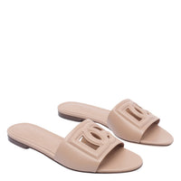 Dolce&Gabbana Dolce&Gabbana Women Dg Logo Leather Slides