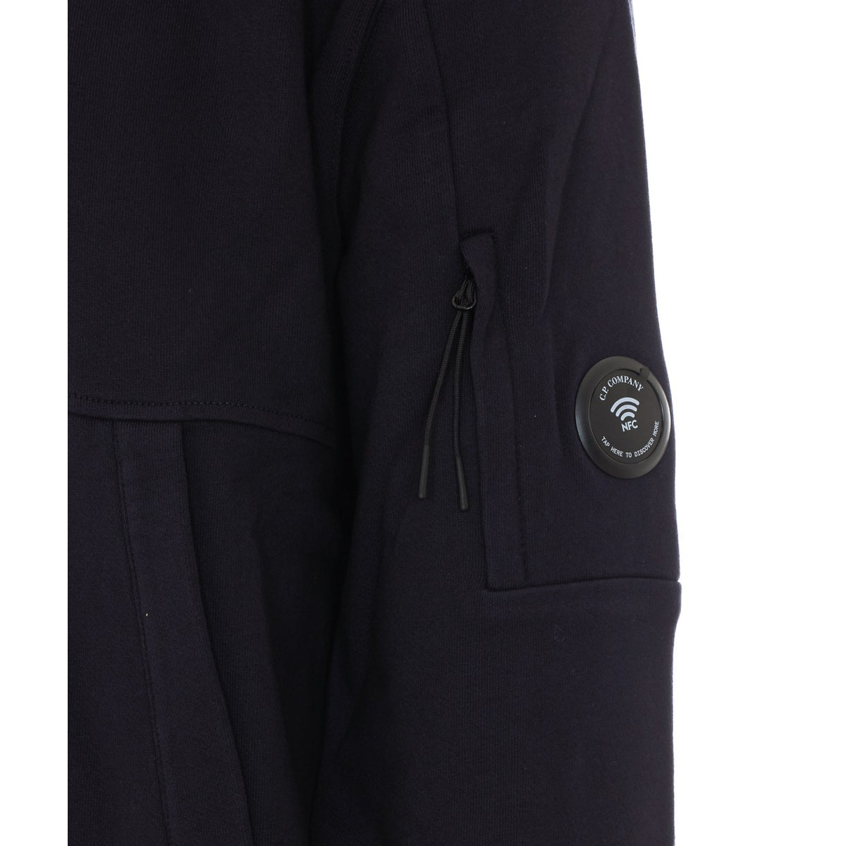 C.P. Company Men Diagonal Raised Fleece Lens Logo Hoodie