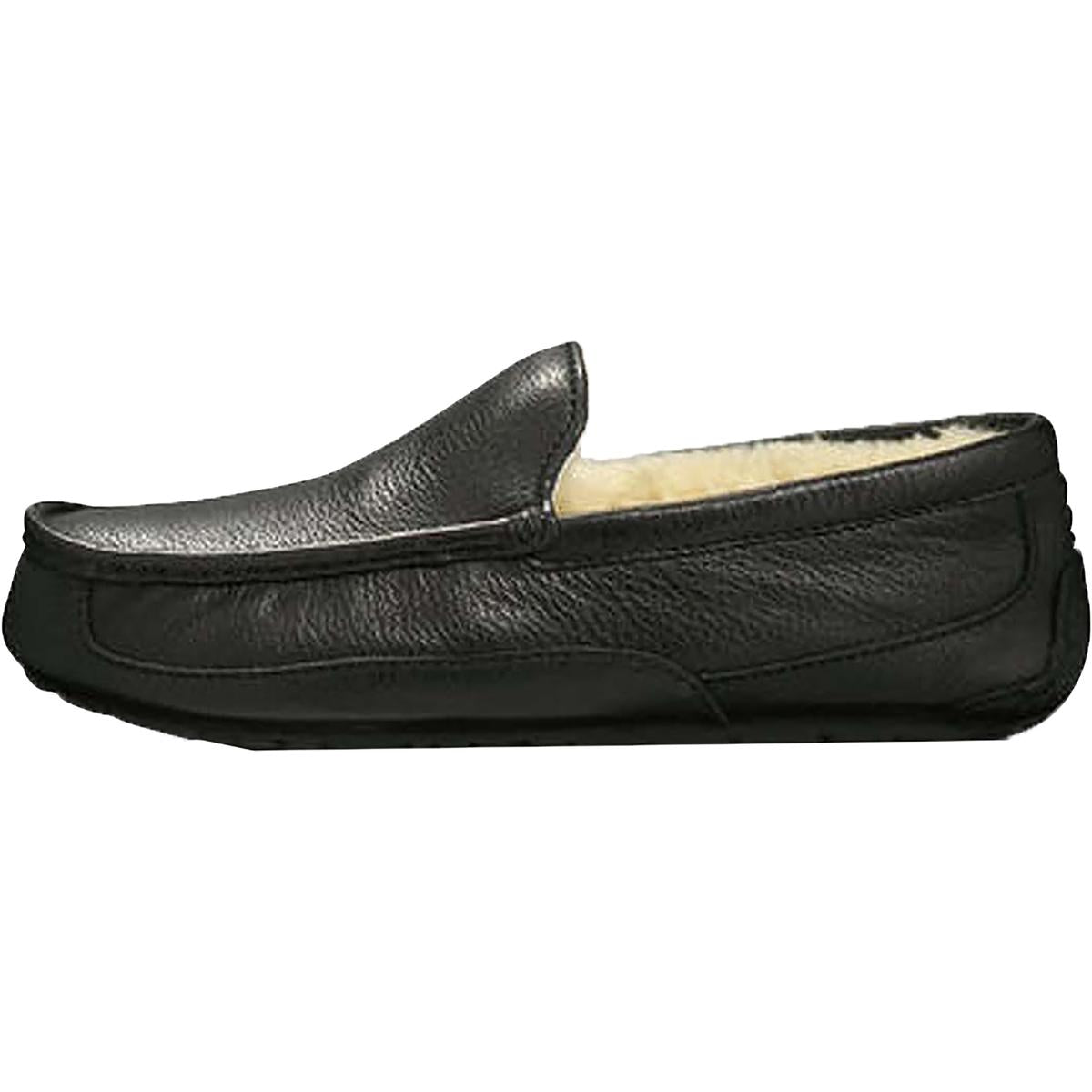 Ascot Mens Leather Lined Loafer Slippers
