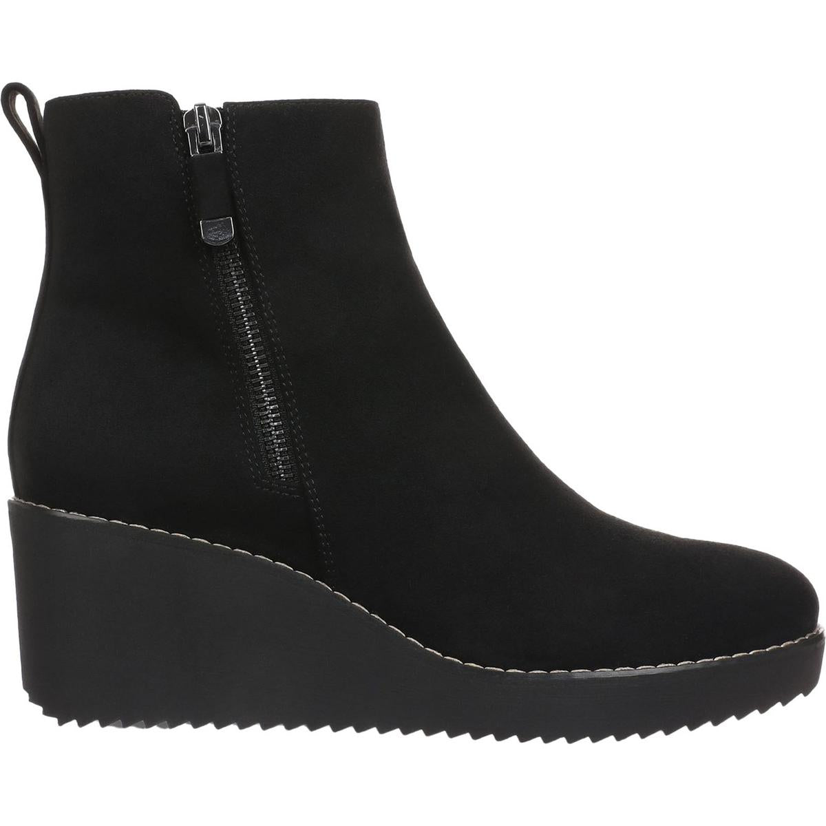 Sayylor Womens Faux Suede Slip On Wedge Boots