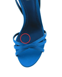 Dolce & Gabbana Defective Dolce & Gabbana Blue Embellished Stiletto Sandals-EU36.5