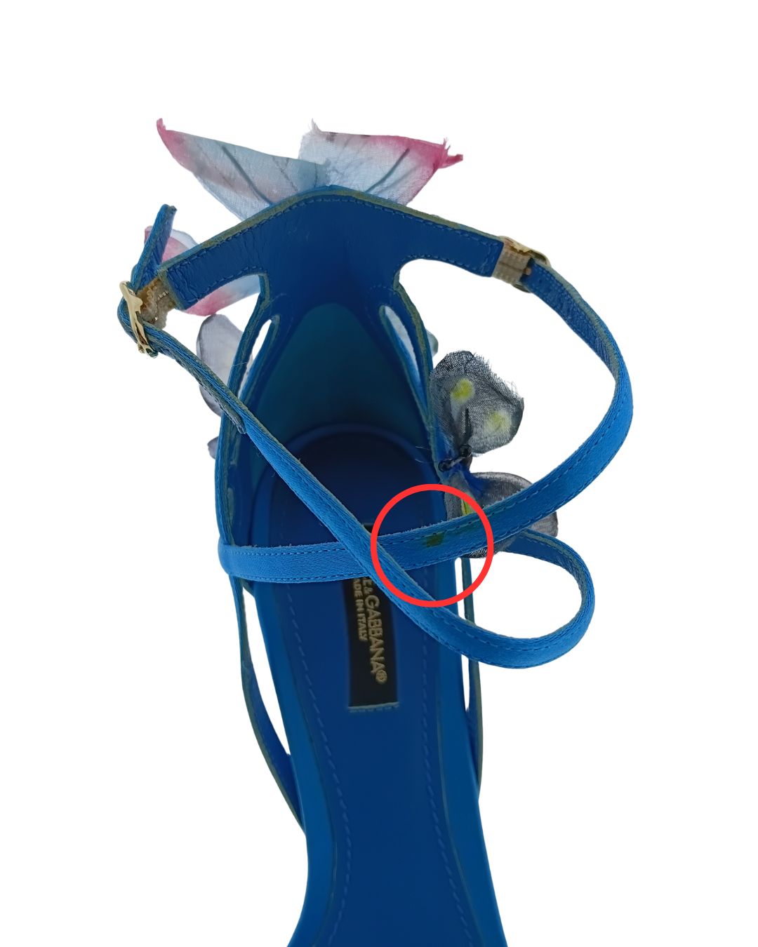 Dolce & Gabbana Defective Dolce & Gabbana Blue Embellished Stiletto Sandals-EU36.5