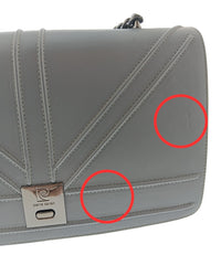 Defective Pierre Cardin Grey Leather Small Structured Shoulder Bag