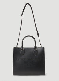 Dolce & Gabbana Men Debossed Logo Tote Bag