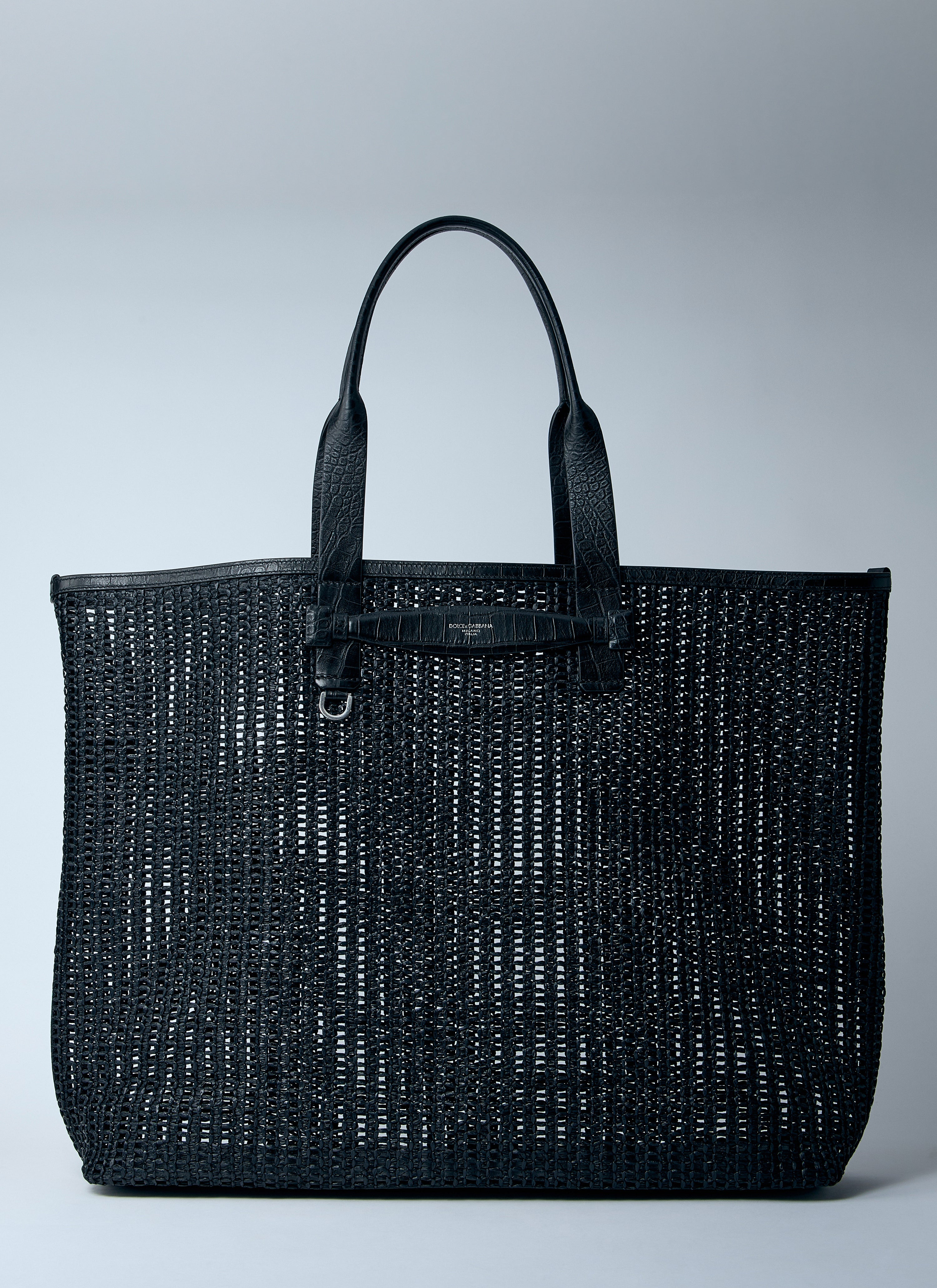 Dolce & Gabbana Men Woven Mesh Tote Bag
