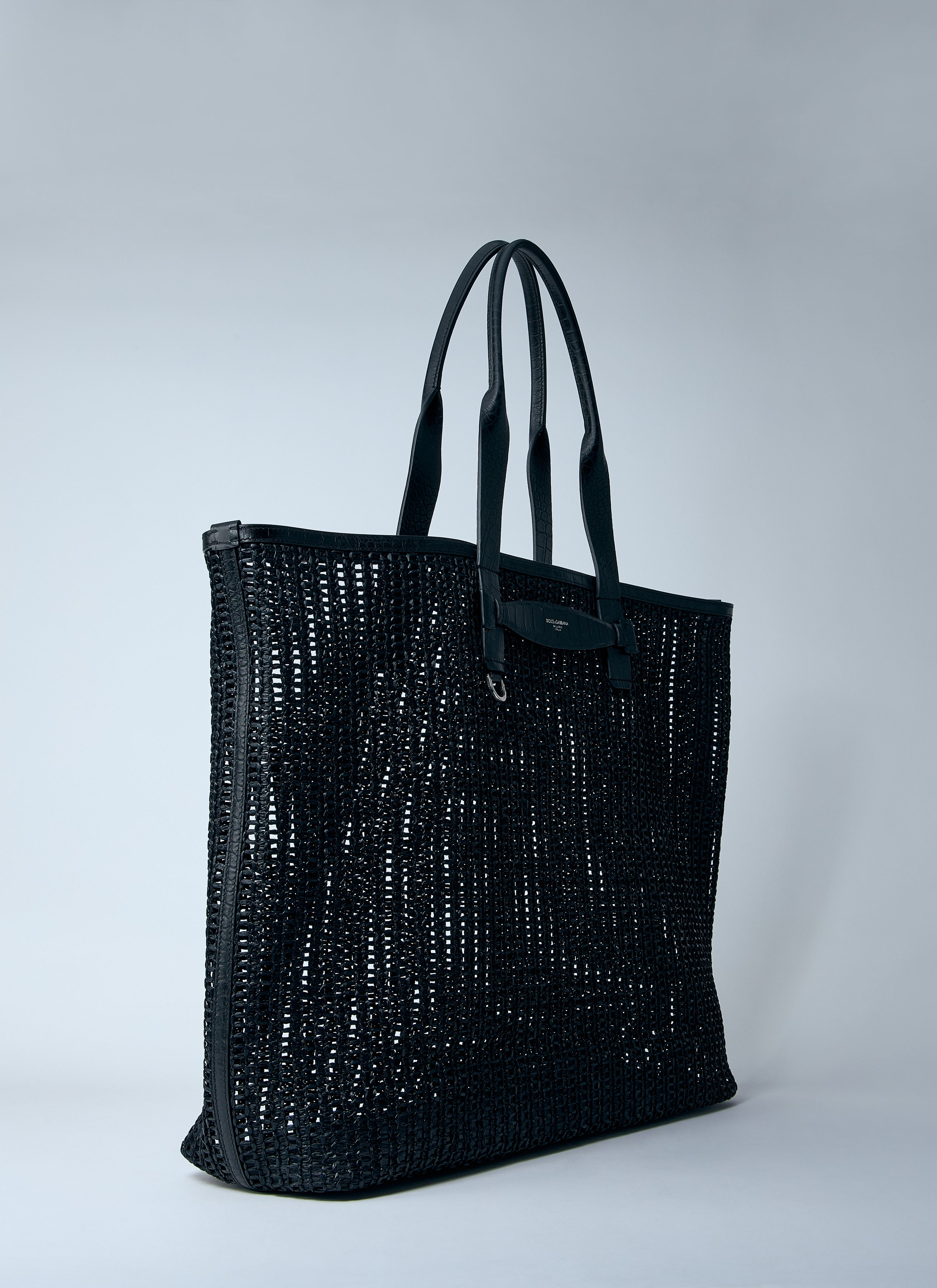 Dolce & Gabbana Men Woven Mesh Tote Bag