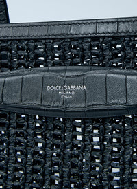 Dolce & Gabbana Men Woven Mesh Tote Bag