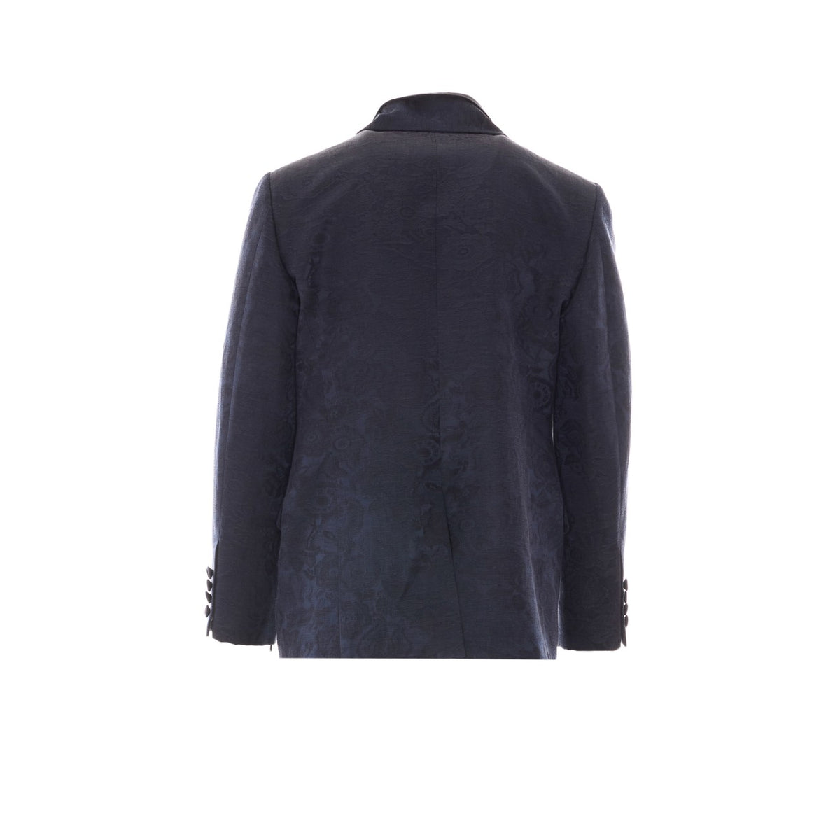 Valentino Garavani Men Double Breasted Jacket With Fringed Scarf