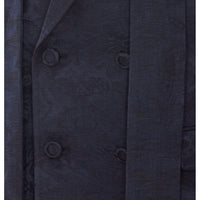 Valentino Garavani Men Double Breasted Jacket With Fringed Scarf
