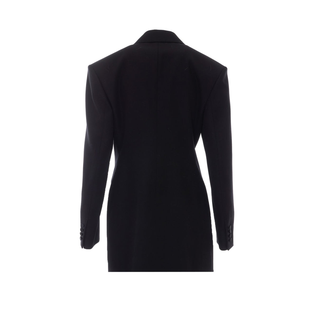 Saint Laurent Women Double-Breasted Tuxedo Grain De Poudre Jacket