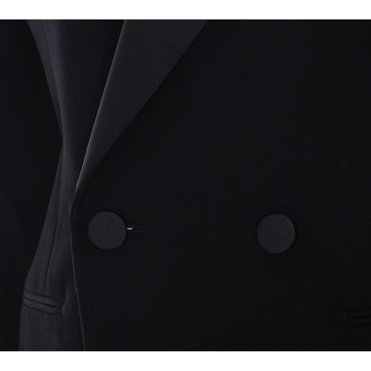 Saint Laurent Women Double-Breasted Tuxedo Grain De Poudre Jacket
